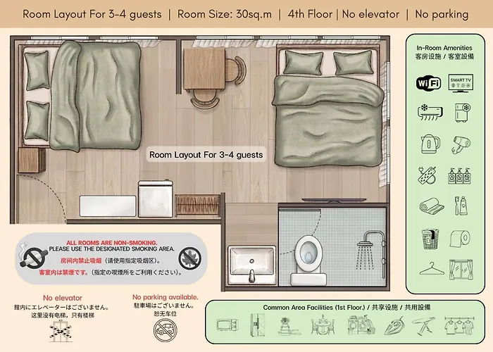 Shizuka House - 500 M Walk To Bts Phrom Phong Hotel Bangkok