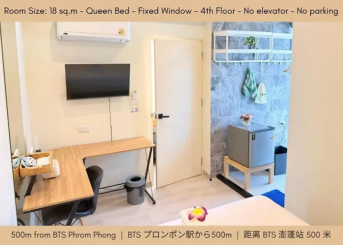 Hotel Shizuka House - 500 M Walk To Bts Phrom Phong *